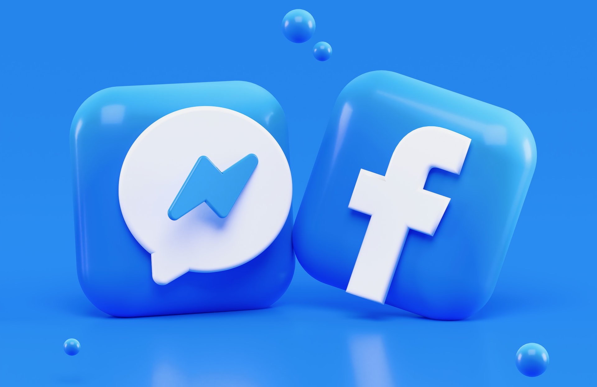 Facebook Ads blue and white star illustration